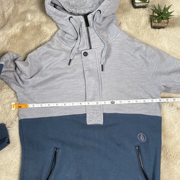 Volcom Hoody Pullover Blue Gray Color Block Men’s XS - Picture 11 of 11